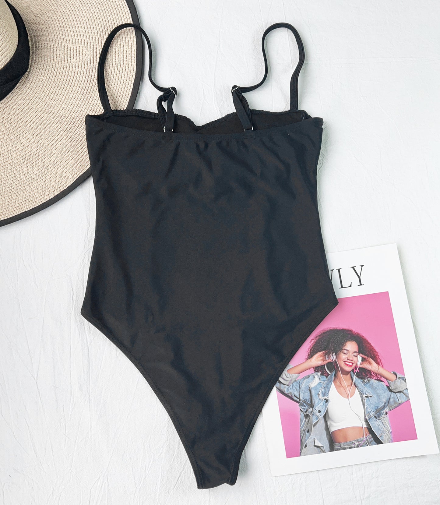Black one piece swimsuit