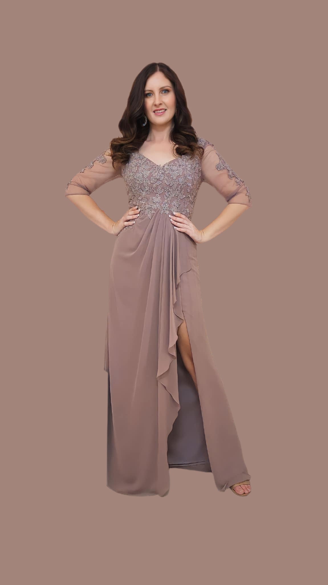 Belinda Dress - Taupe