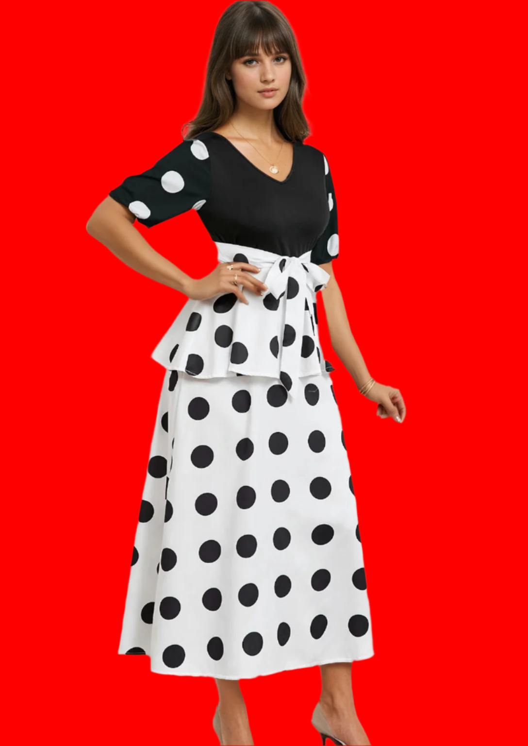 Ritz Dress - Black/White
