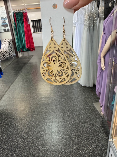 Light Weight Timber earrings - Style 6