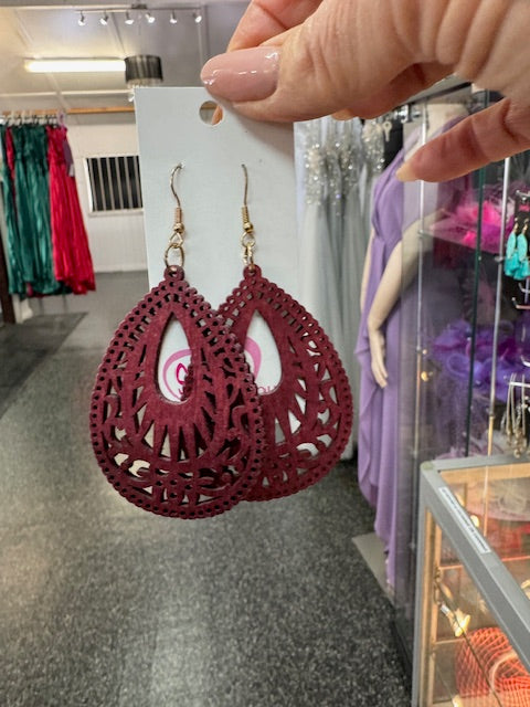 Light Weight Timber earrings - Style 6