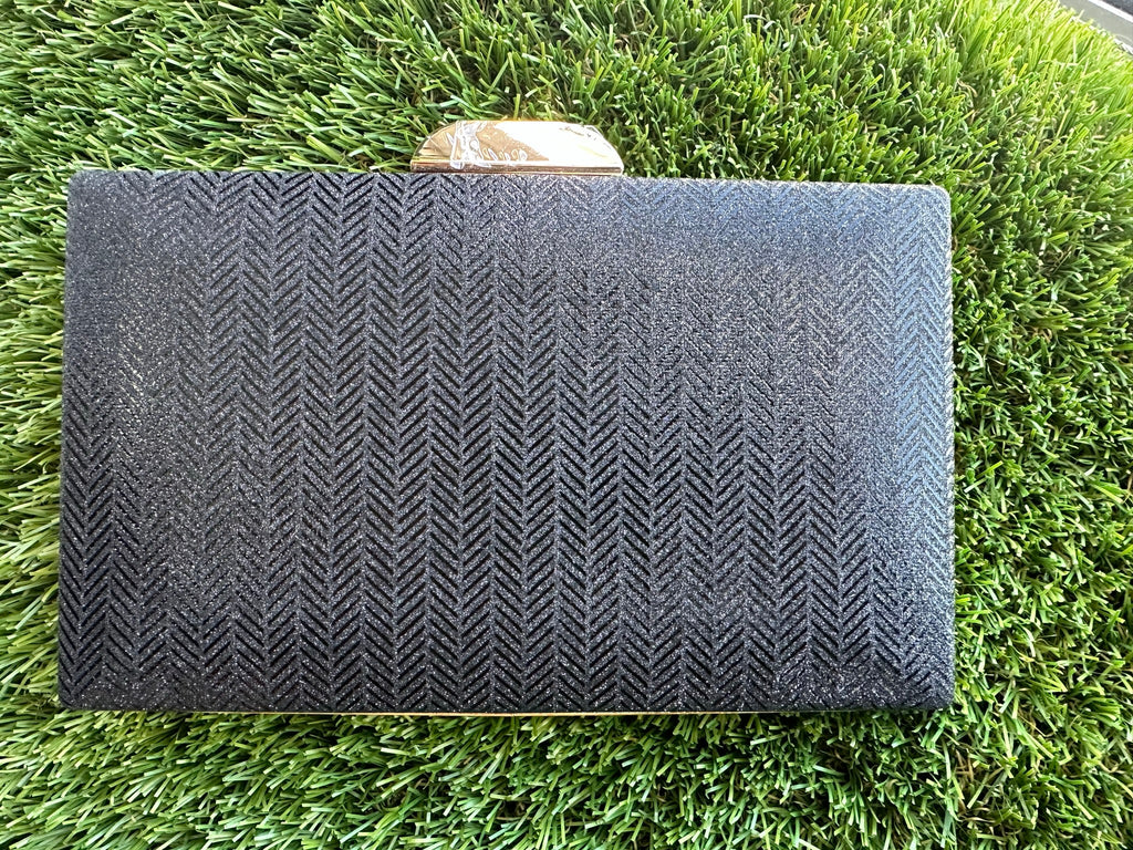 Smooche Clutch - Black aztec pattern