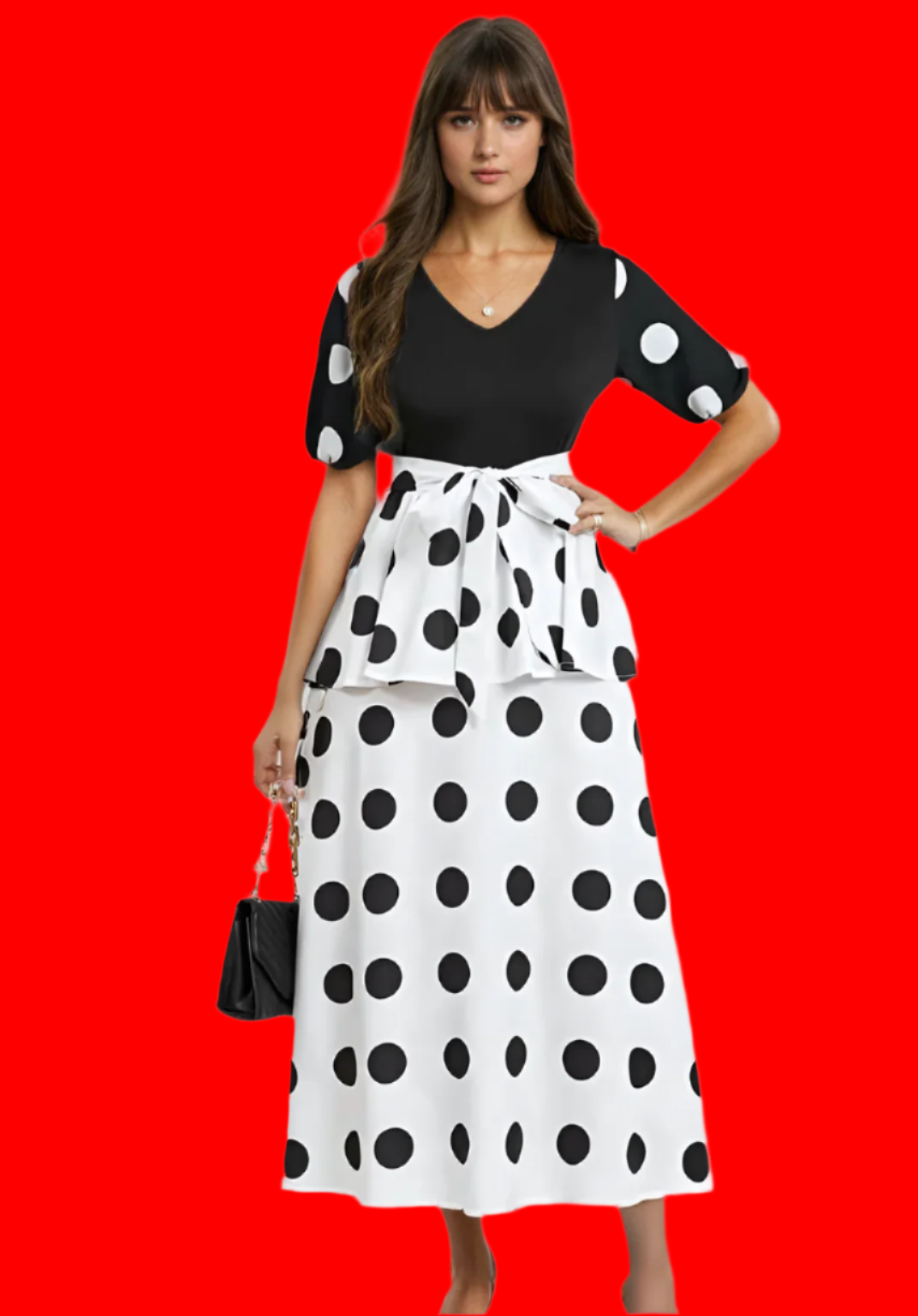Ritz Dress - Black/White