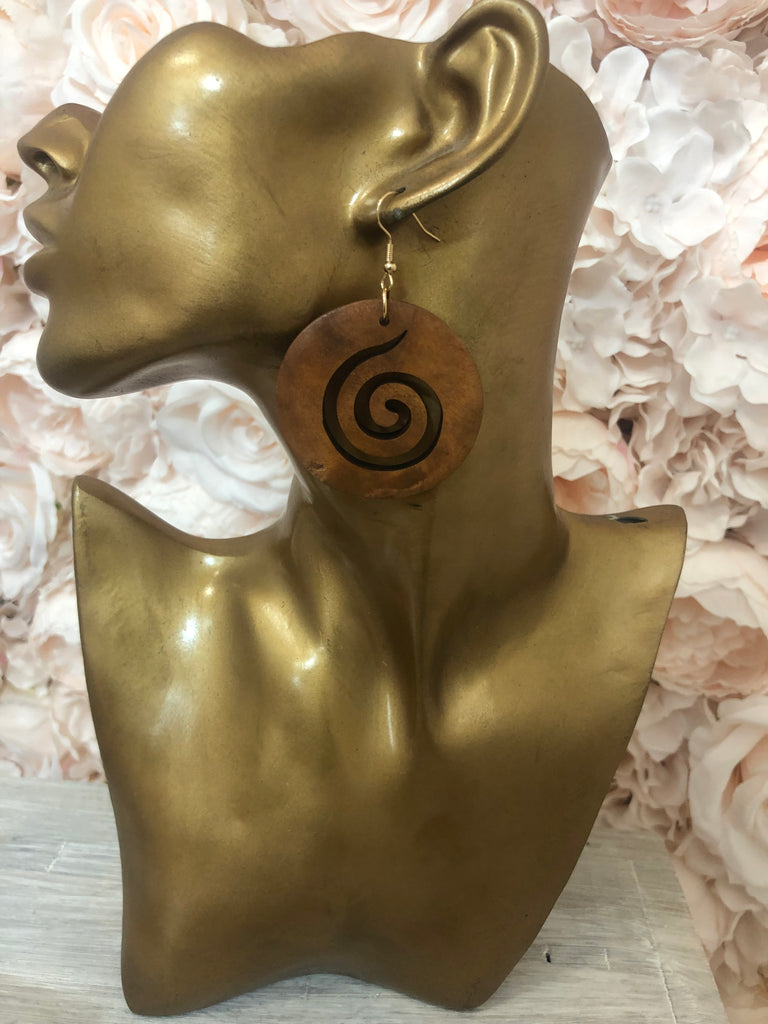 Light Weight Timber earrings - Style 8