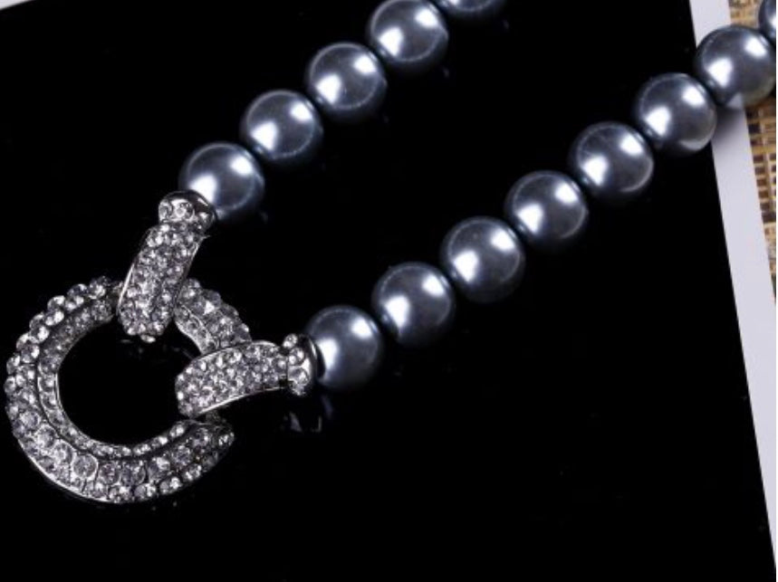 Pewter Pearl Necklace