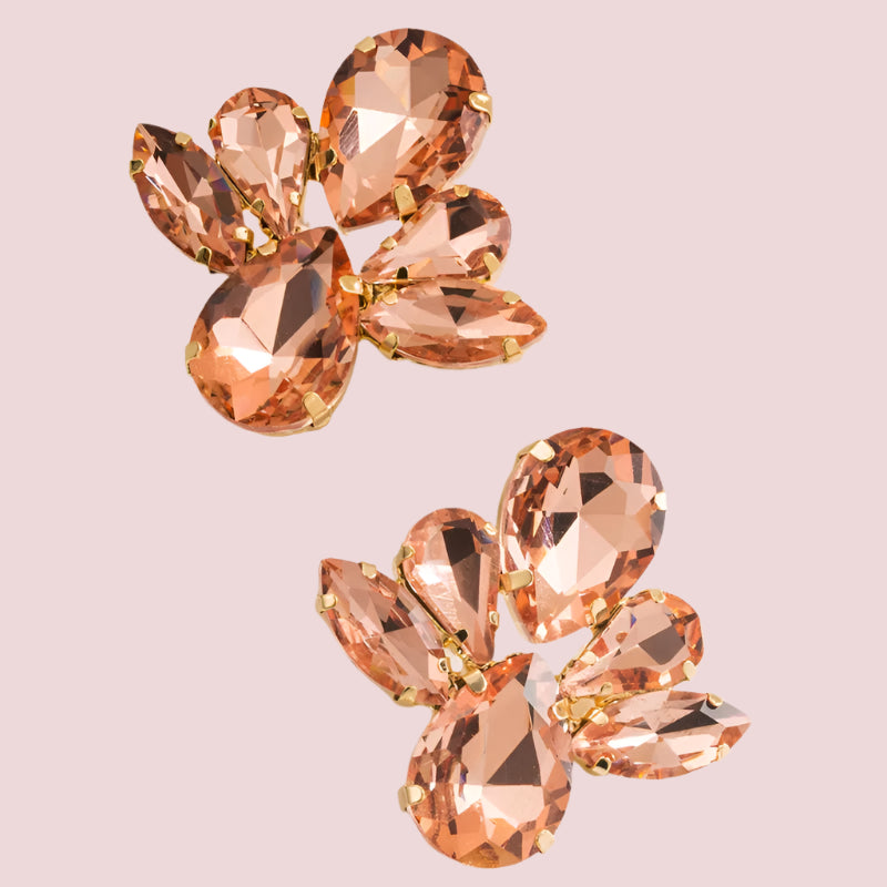 Ritz flower earring -Rose Gold