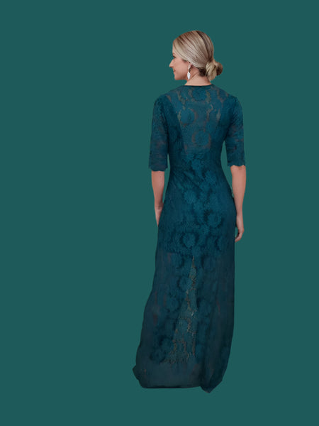 Roxanne Lace Gown - Green