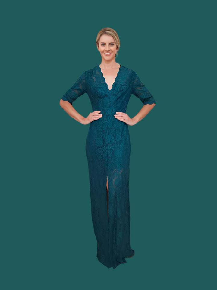 Roxanne Lace Gown - Green