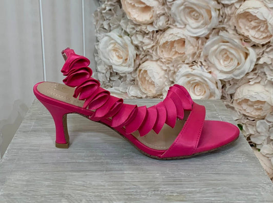 Pink satin sandal