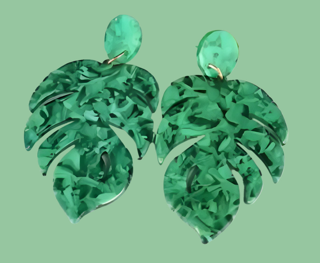 Green Leaf Earring - RE1006