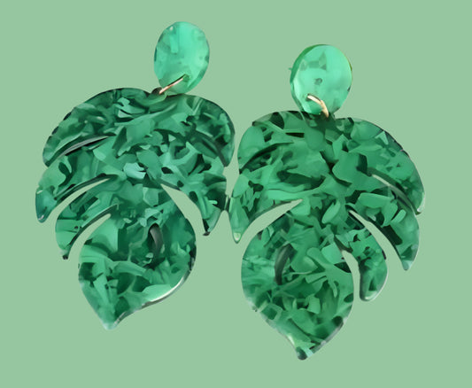Green Leaf Earring - RE1006