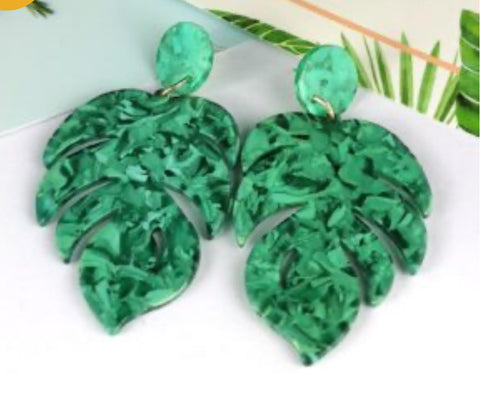 Green Leaf Earring - RE1006