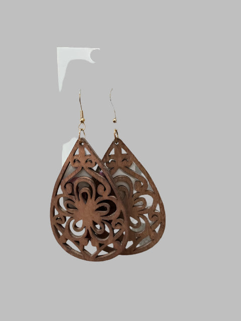 Light Weight Timber earrings - Style 6