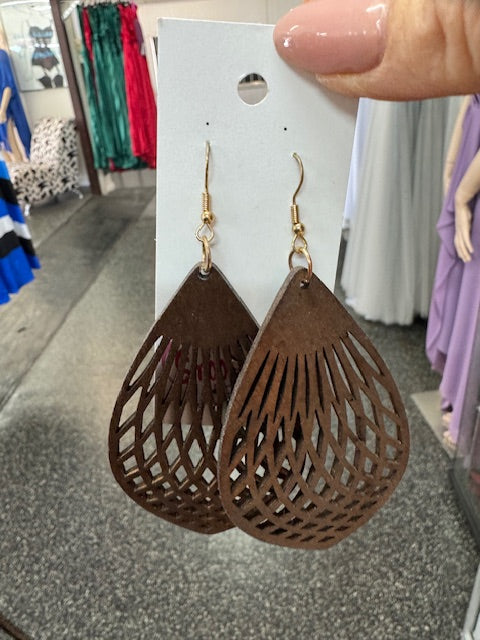 Light Weight Timber earrings - Style 6