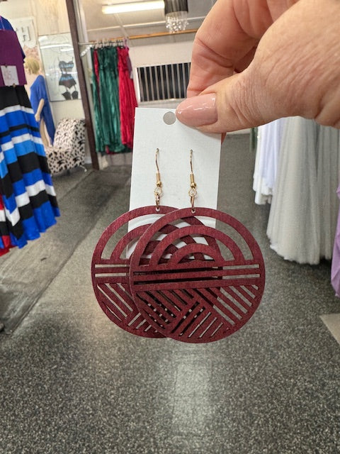 Light Weight Timber earrings - Style 6