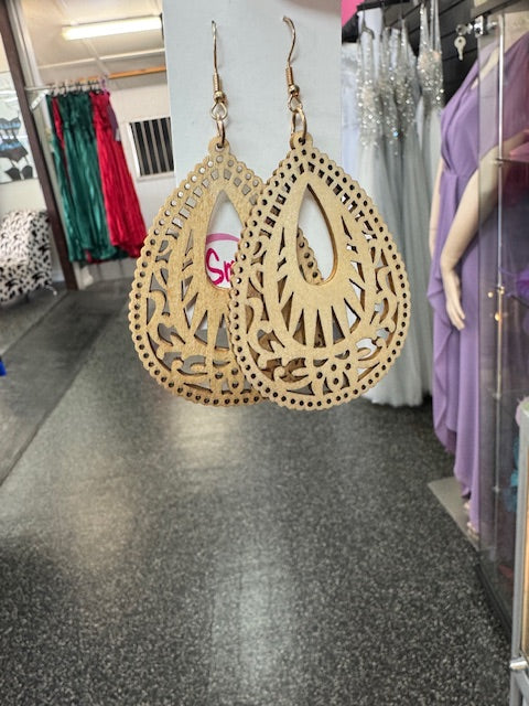 Light Weight Timber earrings - Style 6
