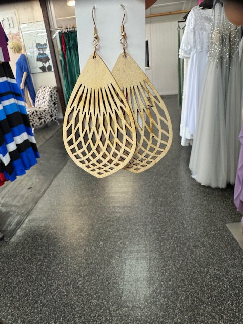 Light Weight Timber earrings - Style 6