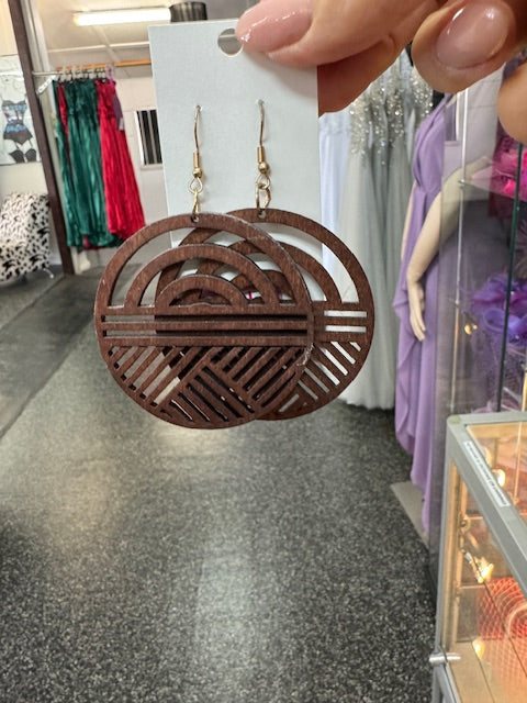 Light Weight Timber earrings - Style 6