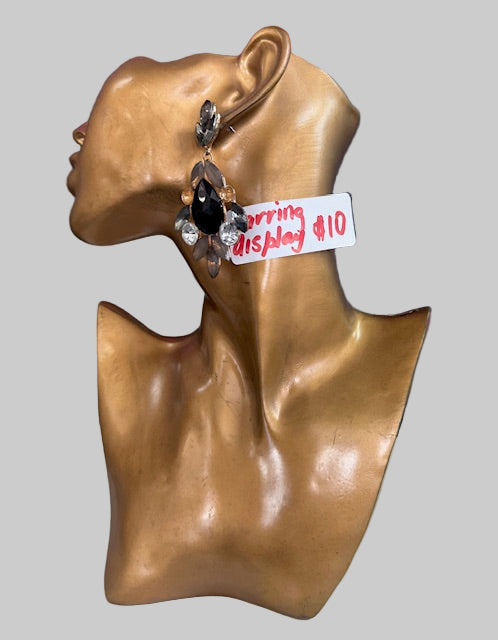 Bronze face earring holder