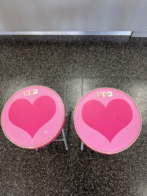 Stool Pink heart