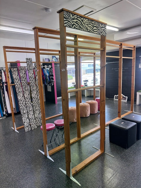 Free standing timber hanging racks