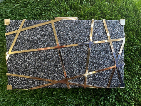Sarah clutch - gunmetal