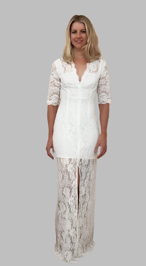 Roxanne Lace Gown- White