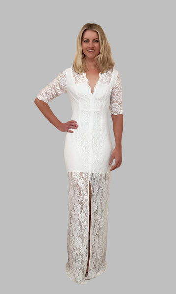 Roxanne Lace Gown- White