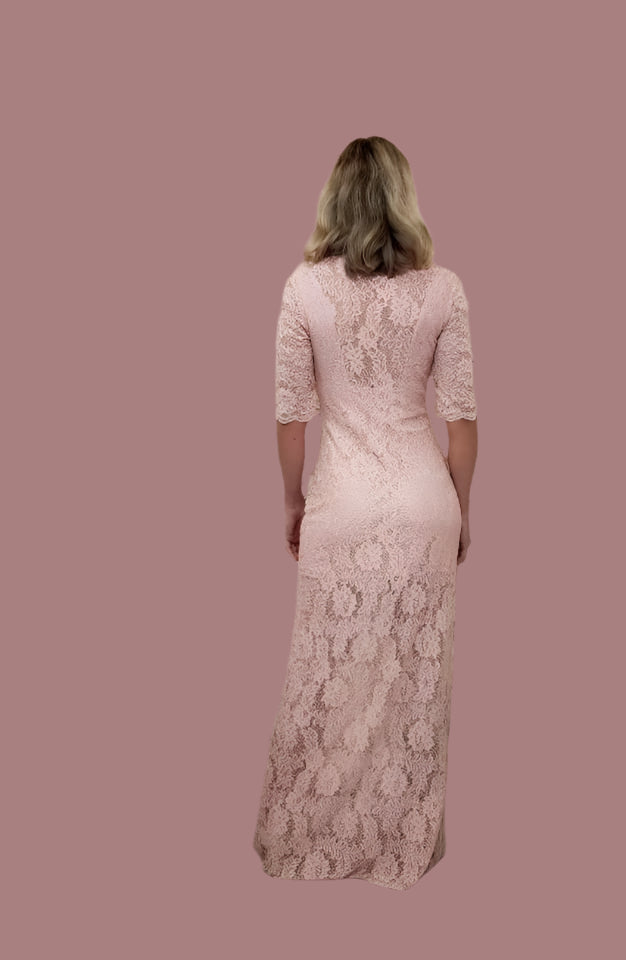 Roxanne Lace Gown - Pink