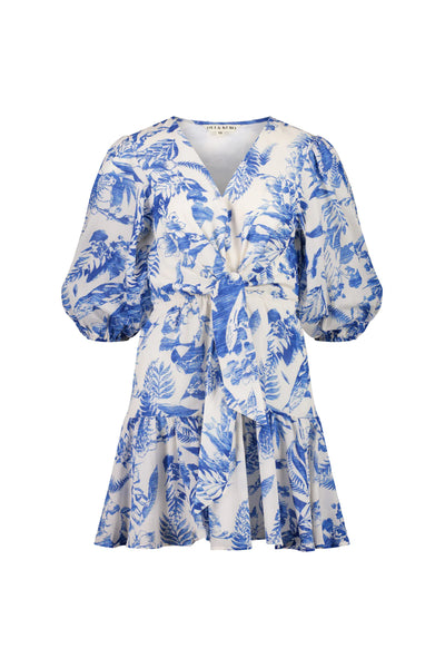 Alessandra Mini Dress - Blue Havana
