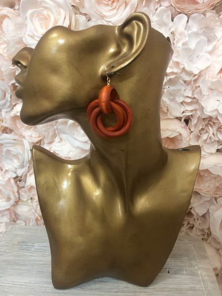 Light Weight Timber earrings - Style 9