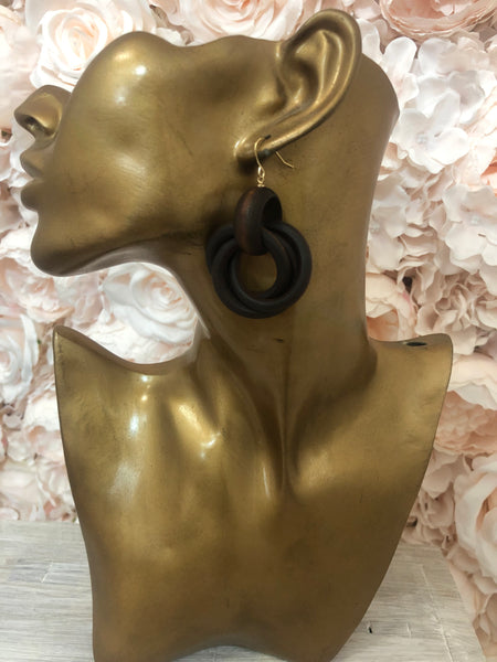 Light Weight Timber earrings - Style 9