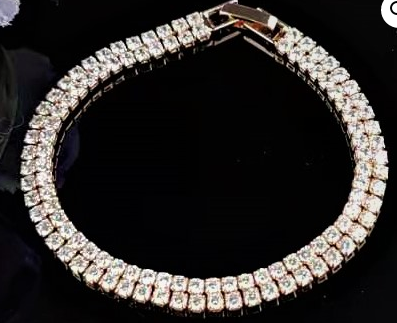 Bracelet - Rose Gold with diamante = BL0604