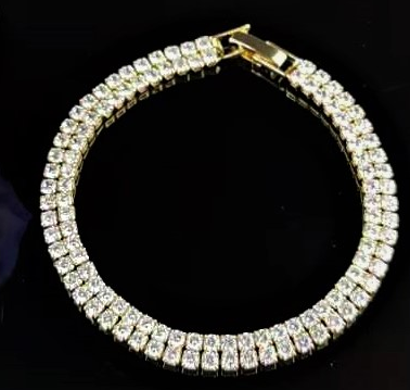 Bracelet - Gold with diamante - BL0604
