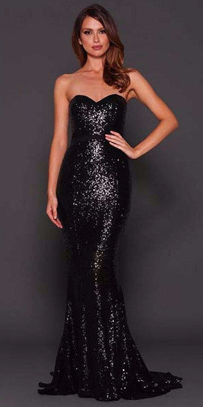 Chyna Gown (black sequin)