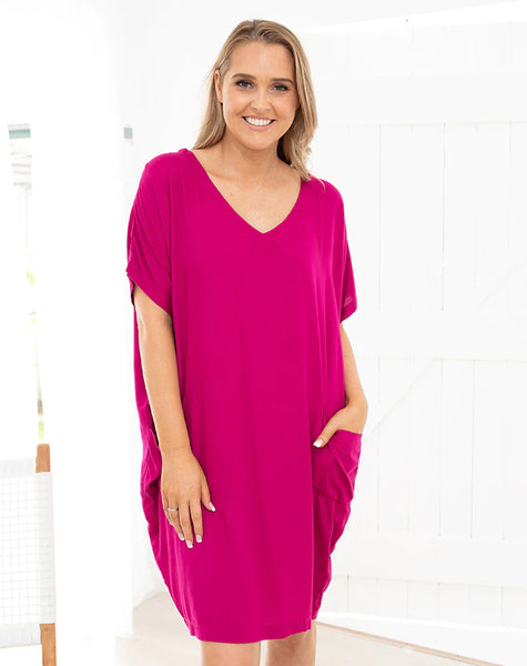 Pocket Dress Magenta
