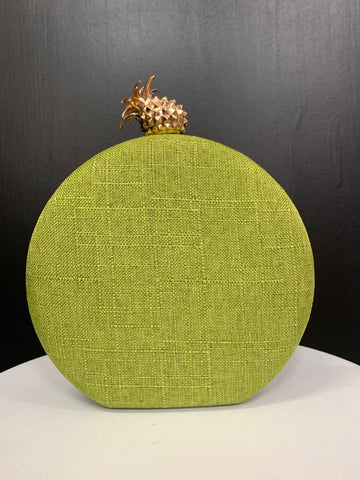 Round Pineapple Clutch (lime)